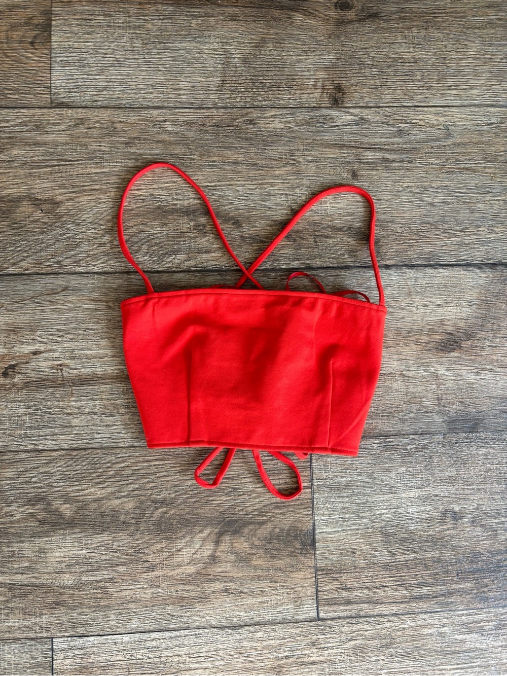superdown Red Crop Cami Top